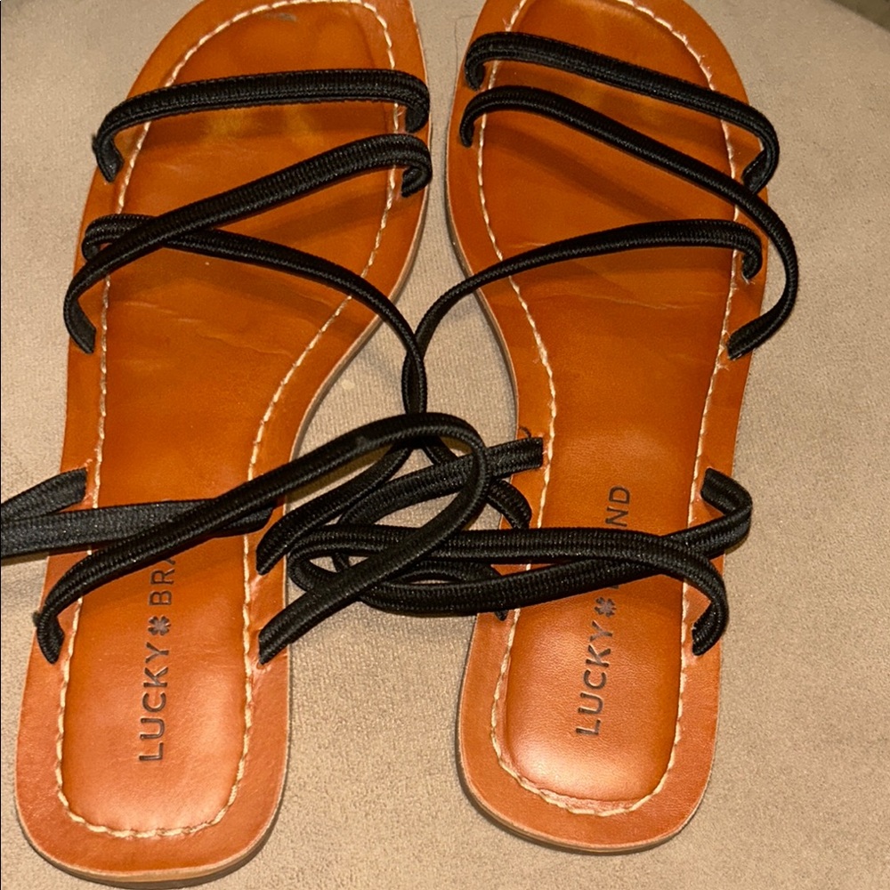 Lucky Brand Black Strappy Sandals for Women - Picture 5 of 5